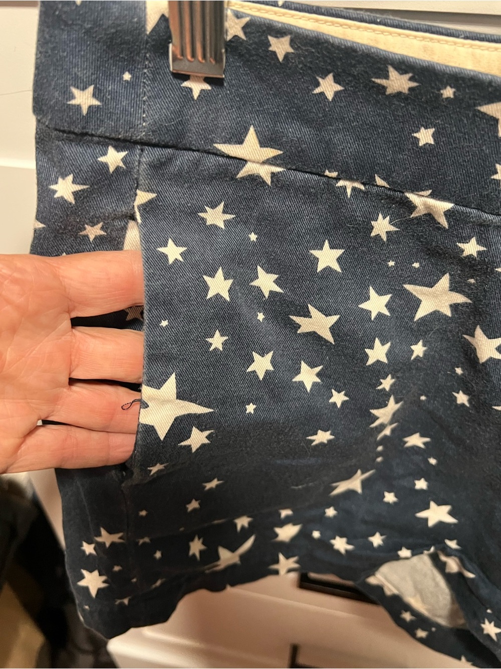 Women's Navy Star Print Shorts - Picture 8 of 8